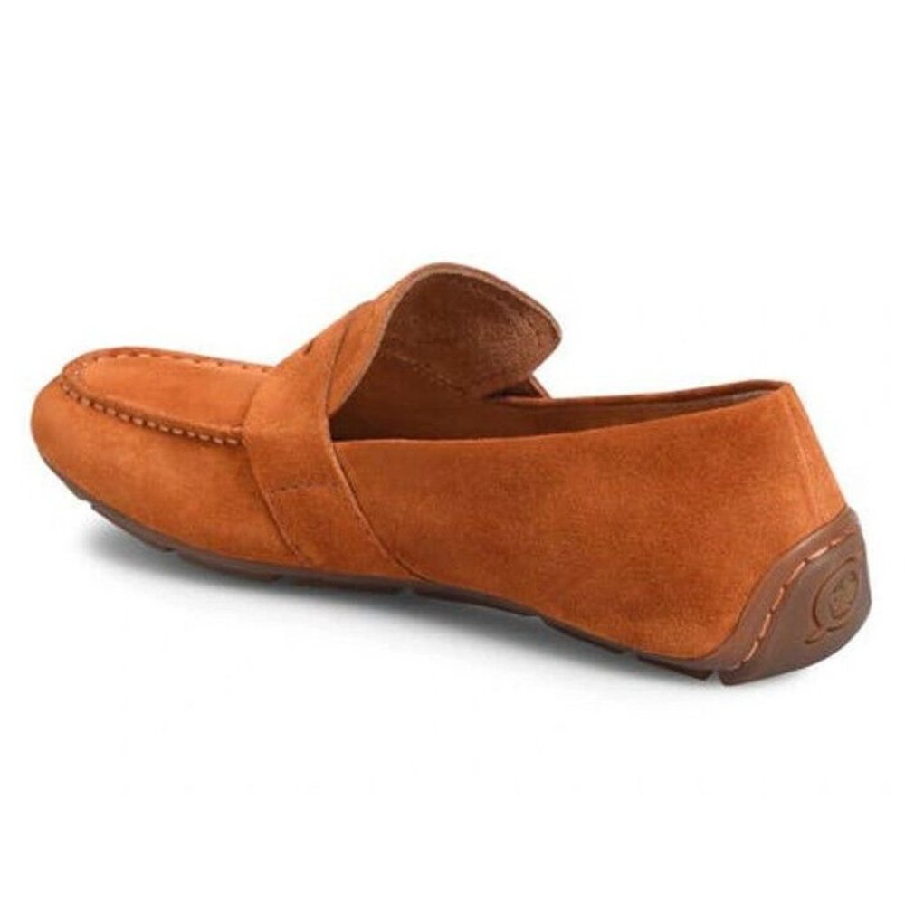 🆕 BORN Melinda Loafer Shoe Suede Cushioned Tan Orange 6 - Picture 2 of 11